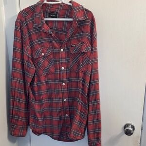 Brixton Red and Black Plaid Dress Shirt